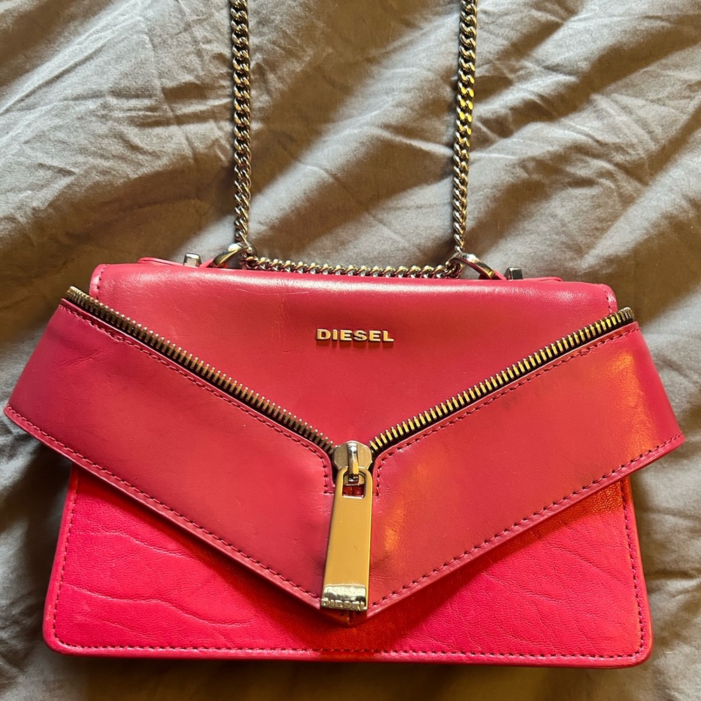Diesel hot pink cross body bag